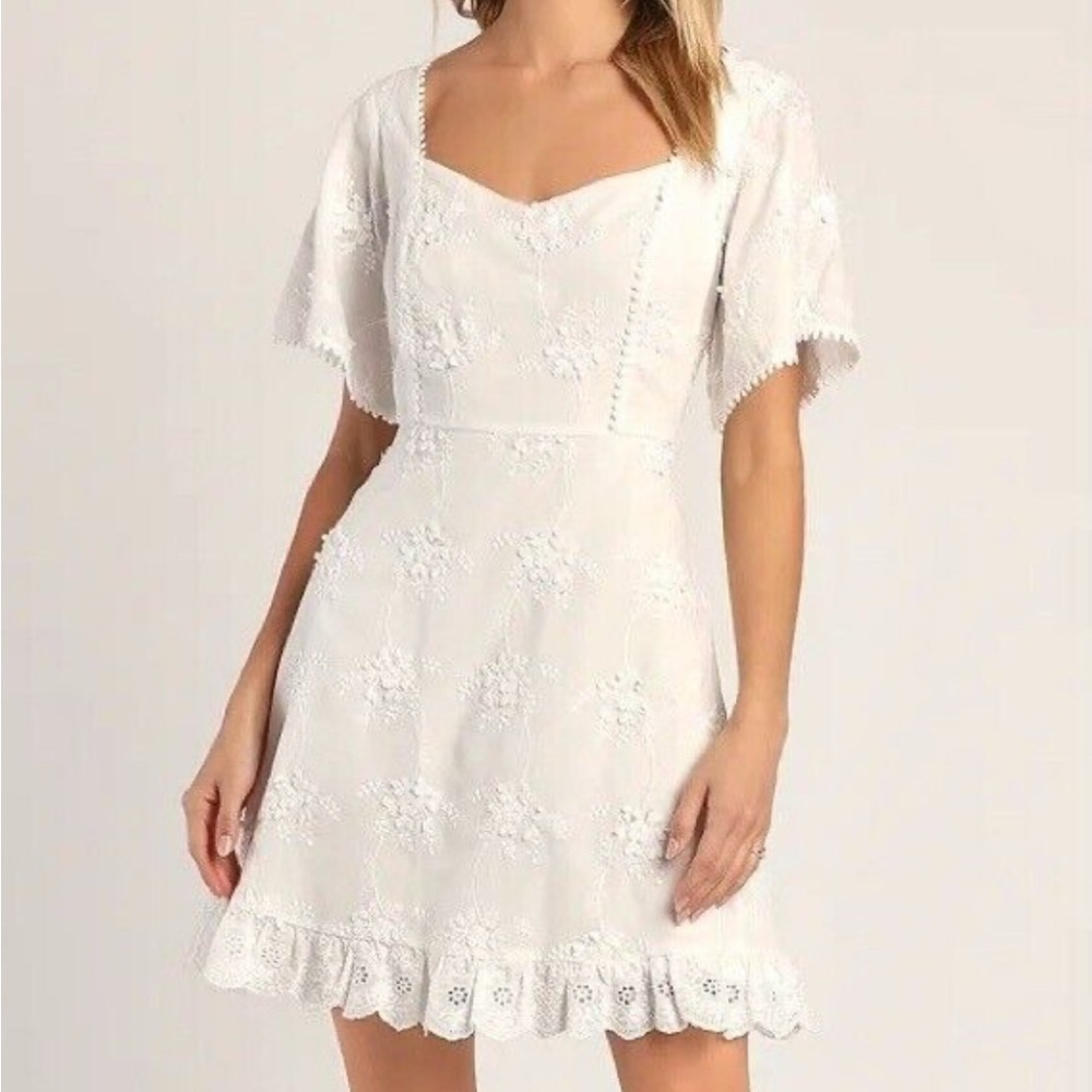 Lulu's White Lace Dress